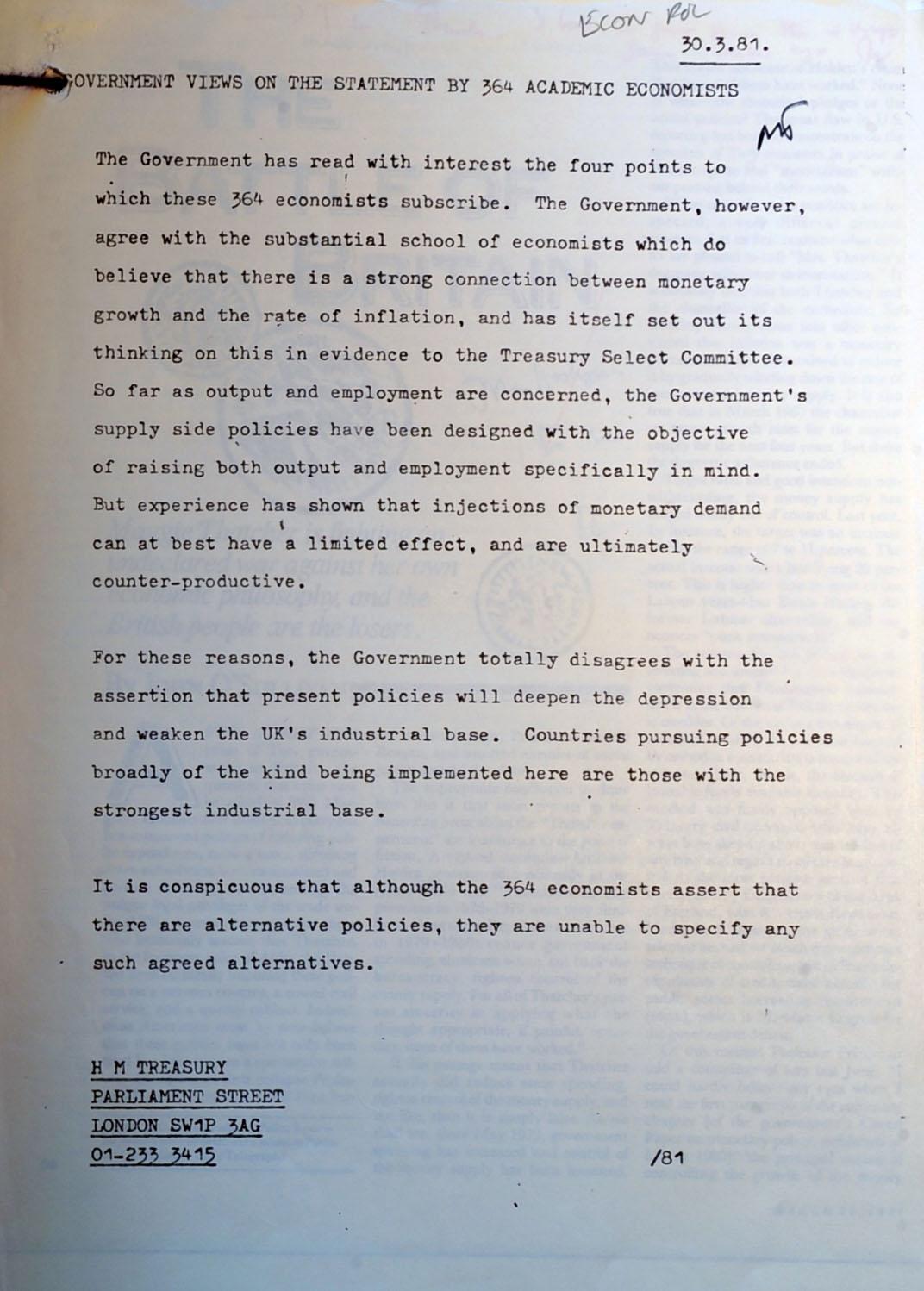 810330 HMT statement - 364 ECONOMISTS LETTER - PREM19 441 (384).jpg